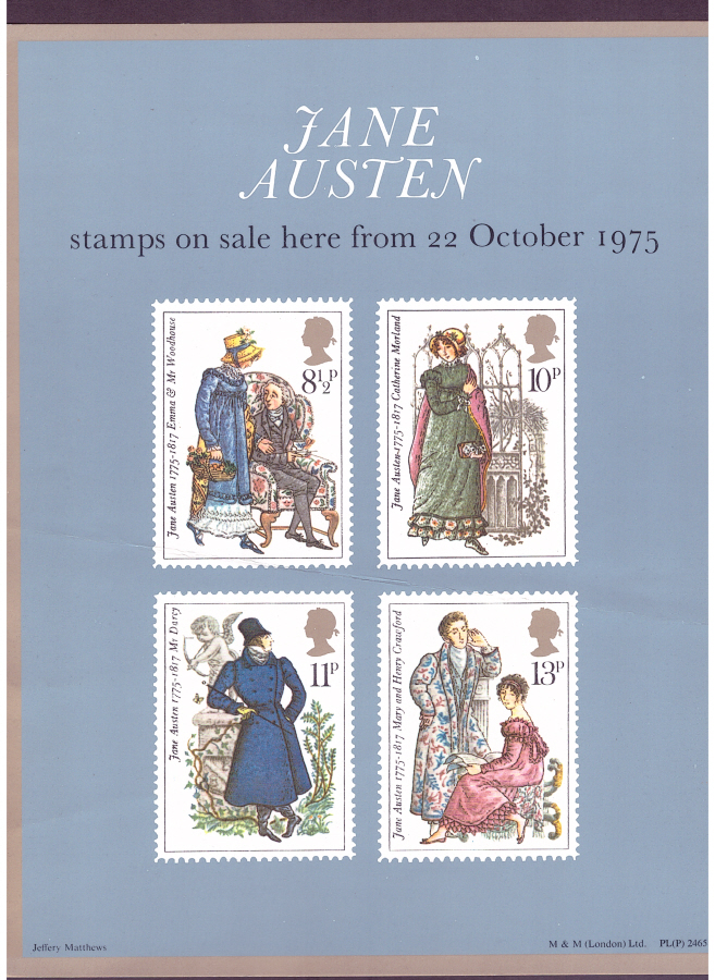 (image for) 1975 Jane Austen Post Office A4 poster. PL(P) 2465. - Click Image to Close